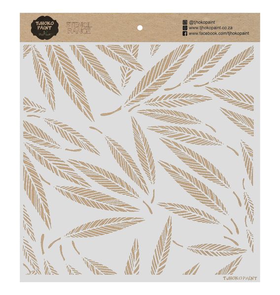 Tjhoko Paint Stencil - 30x30cm - Leaves 5