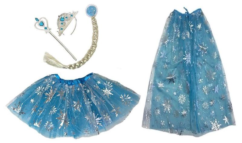 Princess Snowflake Kids Costume Dress Up Set - Ages 3 to 6