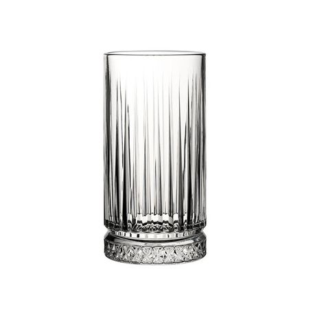 Long drink glasses with straws in a set TASTES GOOD, 4 x 445 ml