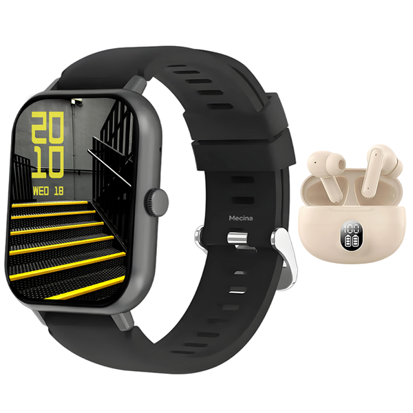 Men Smartwatch Bluetooth Earbuds Set 1.83" 120+ image