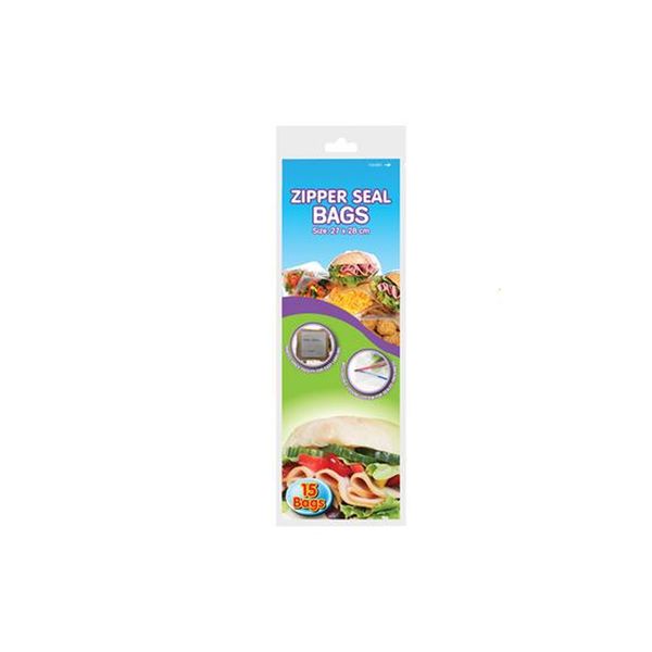 Disposable Bag Zipperseal - 15 Piece - 27x28cm