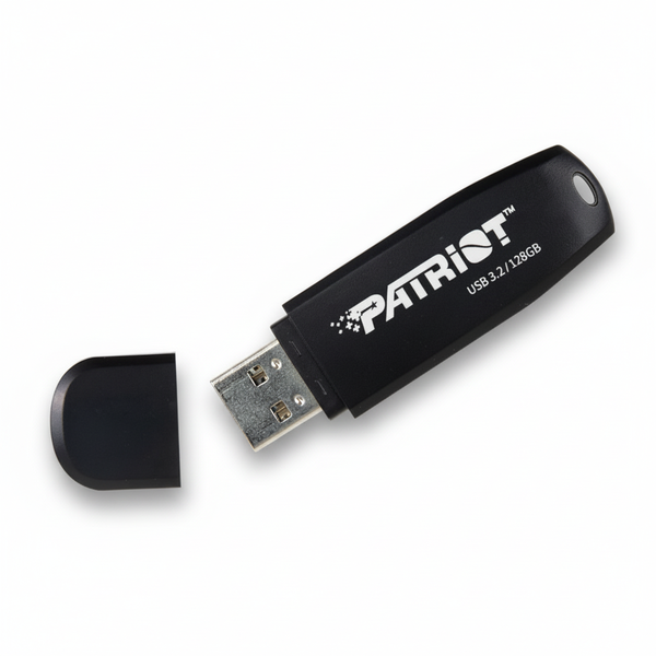 Patriot 128GB USB 3.2 Flash Drive - High-Speed Data Transfer - Black