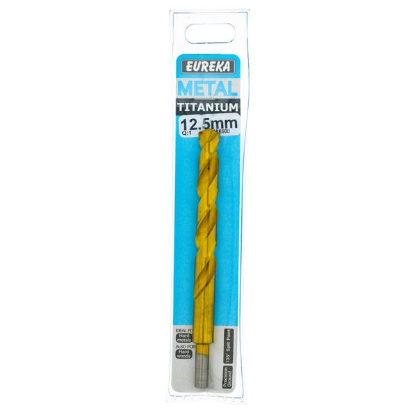 EUREKA DRILL BITS HSS Titanium Gold 12.5mm Q:1 for Metal 4AK60U