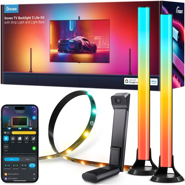 Govee TV Backlight 3 Lite Kit (55-65" TV + Flow Plus Light Bars) - Matter