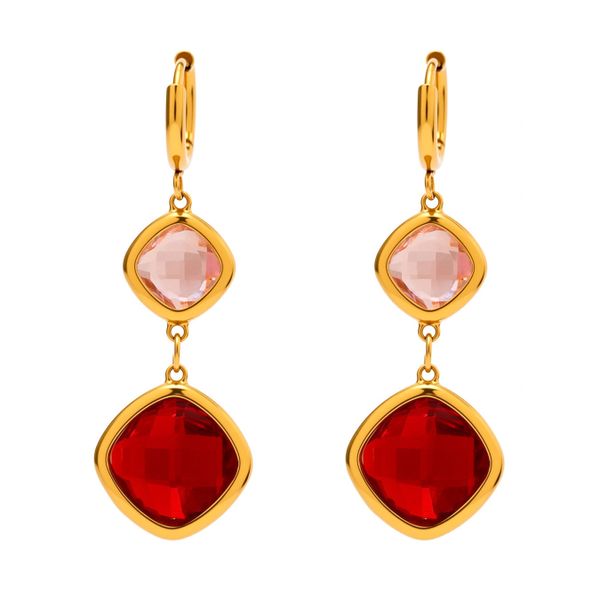 Crystal Czech Glass Earrings - Luxury Stainless Steel Party Jewelry