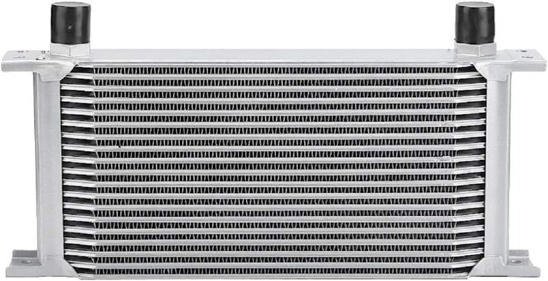 Oil Cooler 19 Row Aluminum, Silver, An10, Small Fined Cooler, Slim Fit
