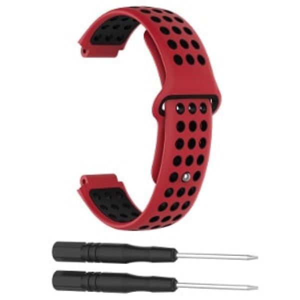 Killer Deals 23mm Silicone Strap for Garmin Forerunner 220- Red &amp; Black