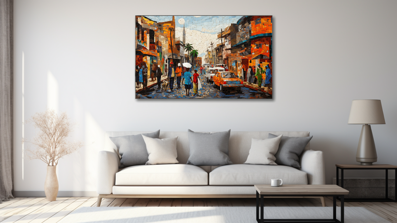 Canvas Wall Art -Street Mosaic Abstract - MT0506