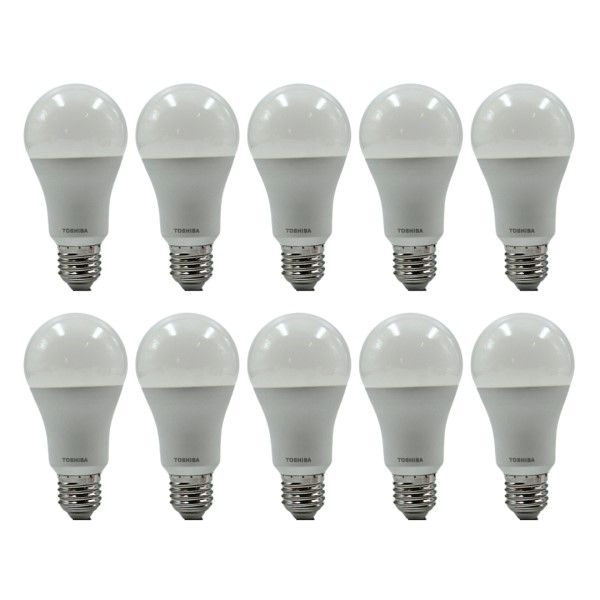 Toshiba E27 A60 LED Light Bulb 11W Warm White 3000K 10 Pack