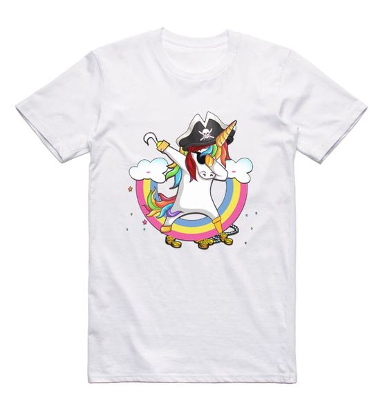 Dabbing Unicorn Pirate Short-Sleeved T-Shirt