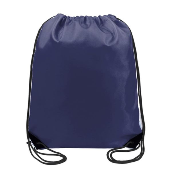 12 Pack Drawstring Backpack for Gym, Sports, Outdoor Activity - Navy Blue