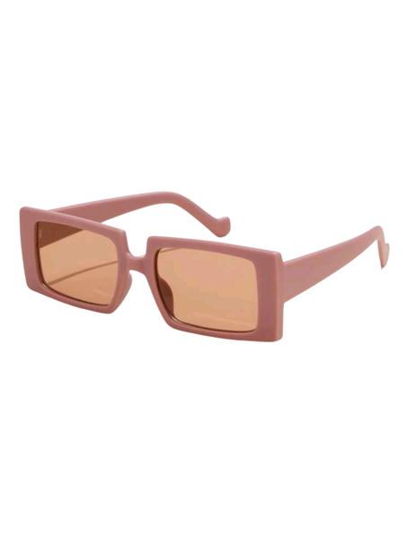Pink Square Frame Fashion Glasses