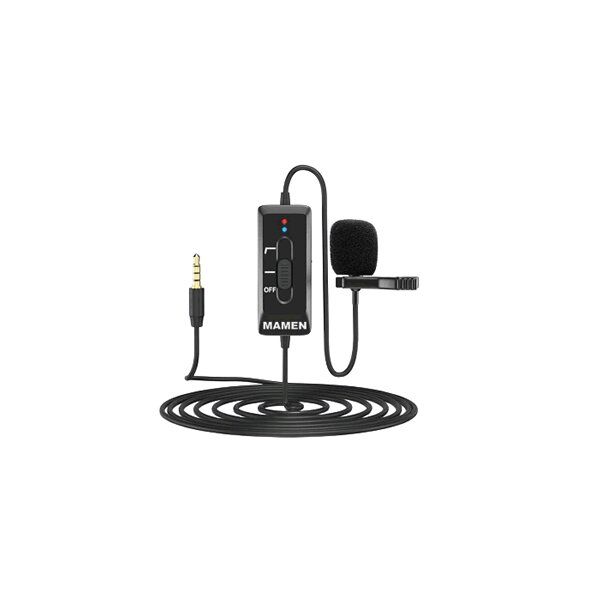 MAMEN Tie Clip Lavalier Video Recording Microphone -KM-D2