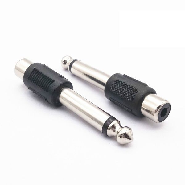 6.5mm RCA Male to Female Jack Adapter - 2 Pack