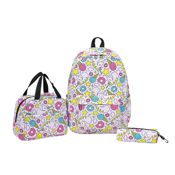 Backpack School Set for Girls - Set of 3