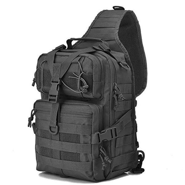 Tactical Sling Bag - Molle System Crossbody Pack for Men EDC Outdoor Use