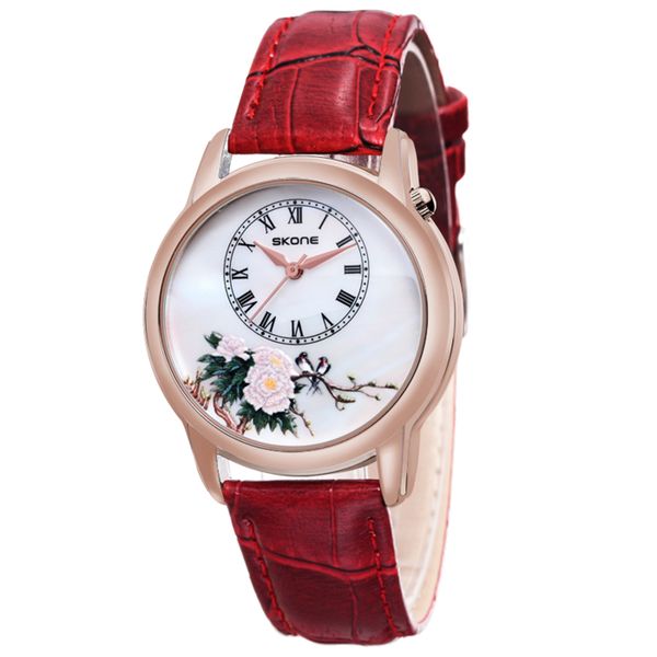 Skone Daisy Ladies Watch with White Strap
