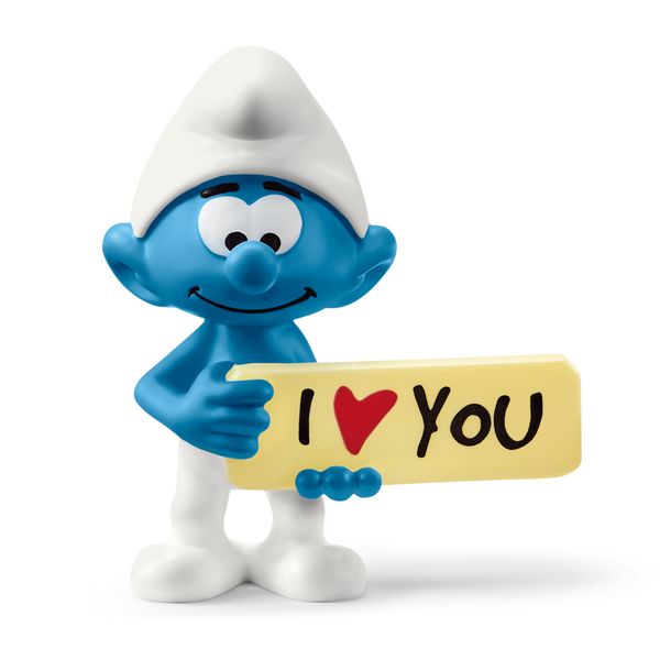 Schleich The Smurfs - Smurf with Sign - 5cm Tall