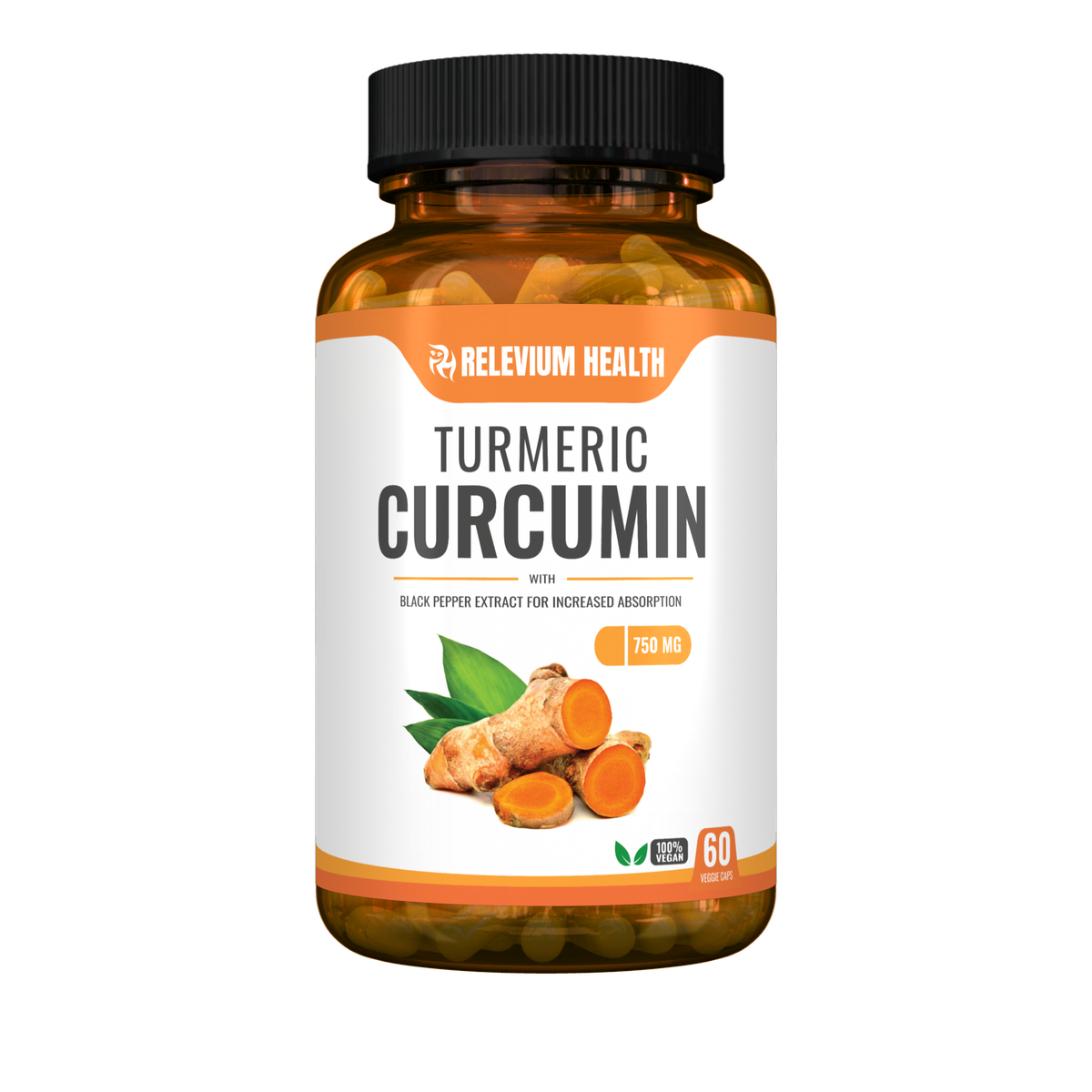 Turmeric Curcumin with Black Pepper Extract 1500mg 60 Veggie Capsules