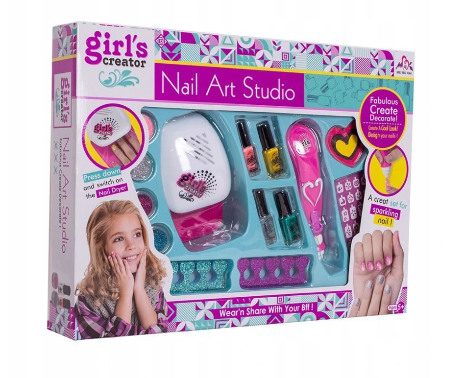 Girl's Creator Nail Art Studio Nail Oven Polisher Toy For Children Gift ...