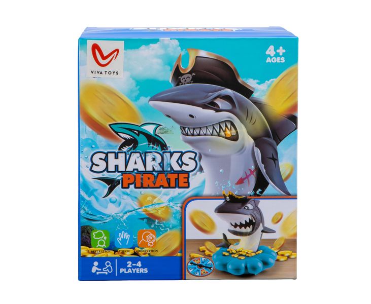 VIVA Toys Battery Operated Snapping Shark Pirate Game (38pcs)