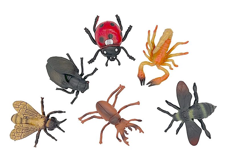 Wildlife Wonders: Set of 6 Toy Wild Insects and Bugs Simulation Models