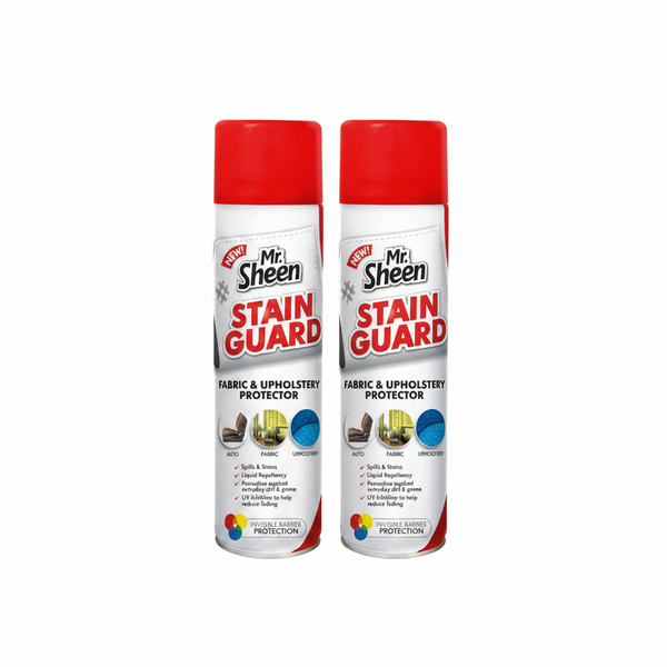 Mr Sheen Fabric and Upholstery Protector Spray 500ml - Stain Guard - 2 Pack