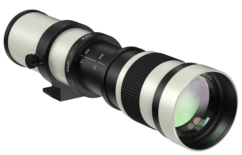 420-800mm f/8.3 Super Telephoto Lens with T-Mount compatible with Canon EOS DSLR