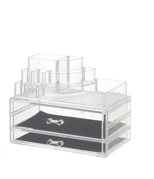 Transparent Cosmetic Organizer with 2 drawers -8013