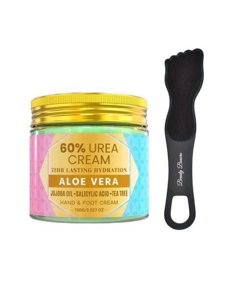 60% Urea Cream - Cracked Heels &amp; Calluses -Intensive Repair + BB Foot File