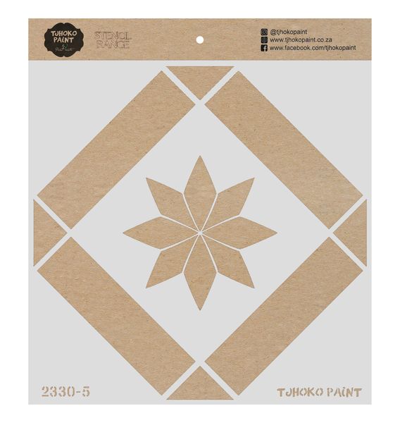 Tjhoko Paint Stencil - 30x30cm - Italian Tile 06