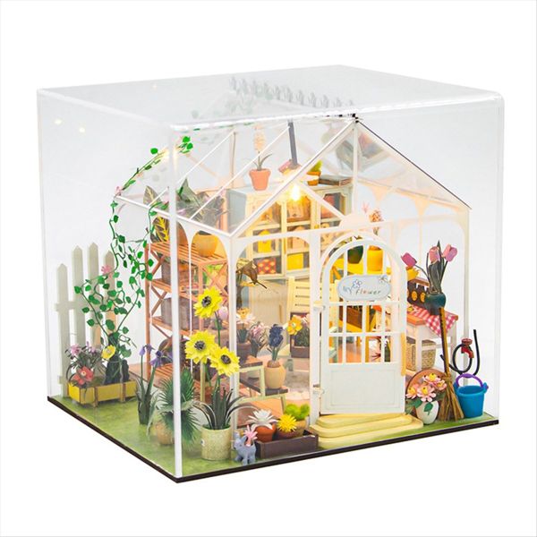 Diy Garden House Book Nook Shelf Insert Miniature Building Kits A