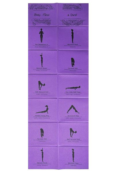 Foldable Non-Slip 6mm Yoga Mat With Storage Bag - 173cm x 61cm