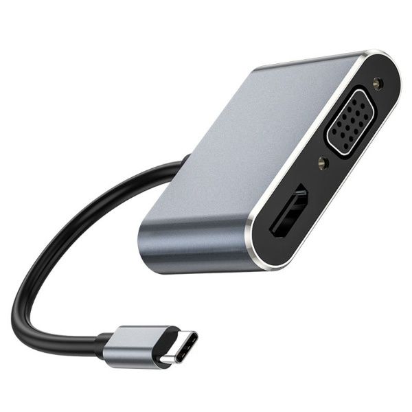 Multifunctional 4K Type C To HDMI + VGA + USB3.0 + PD Adapter