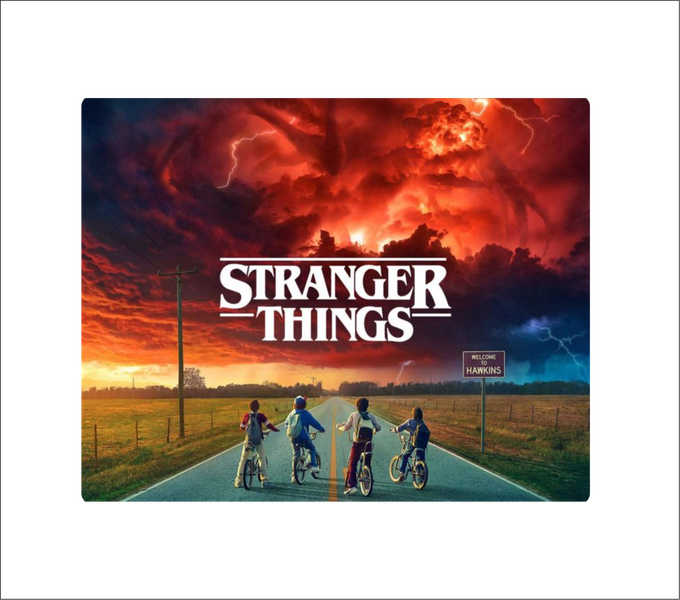 Orange Stranger Things 1 Mouse pad