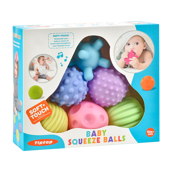 Baby Sensory Balls and Teether Set 6-Piece