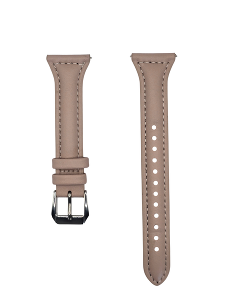 Slim Feminine Faux Leather Strap Compatible with Huawei GT4/GT5 (46mm) - Pink