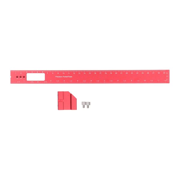 12" Aluminium Slide-Stop Pocket Ruler