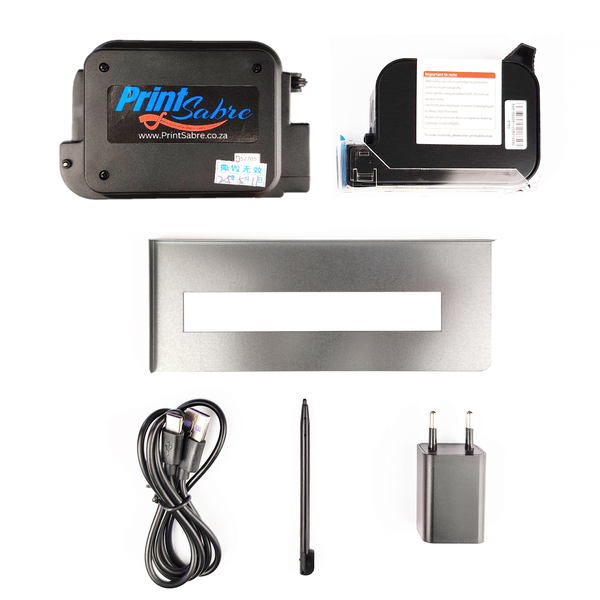 PrintSabre 2 Smart - Portable Handheld Date Code Printer + Black Cartridge