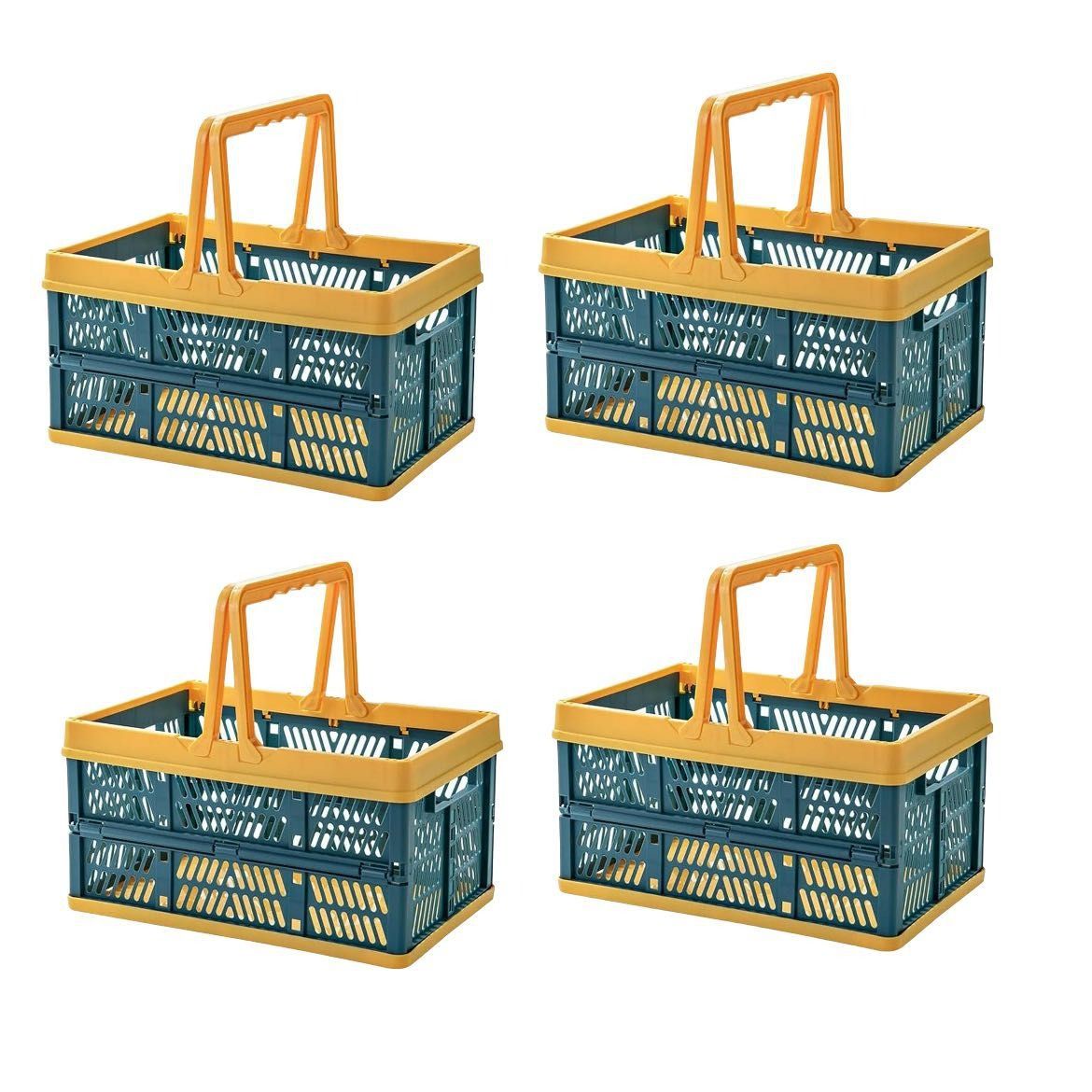 Folding Plastic Basket With Handle Set of 4 Shop Today. Get it