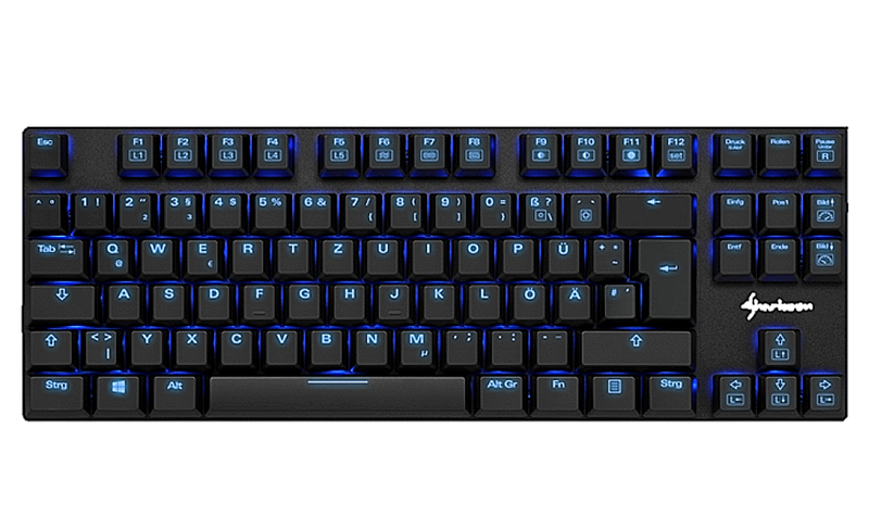 Sharkoon PureWriter TKL Mechanical USB Keyboard - Blue LED Illumination