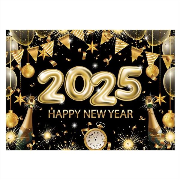 Happy New Year Backdrop Happy New Year Decorations Wall Display