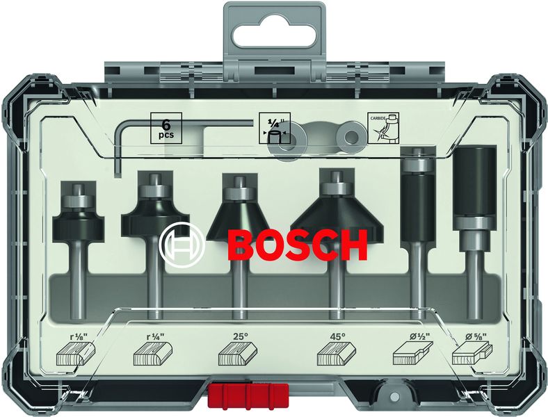 Bosch Trim &amp; Edging 1/4 Inch Set