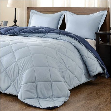 Acesa Quality Reversible Comforter set 5 Piece - Blue/Charcoal, Shop  Today. Get it Tomorrow!