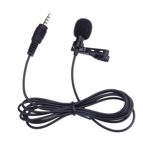 Portable 3.5mmWired Condenser Lapel Microphone for Recording Speech