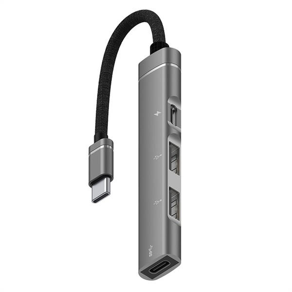 Portable Pd Charging Hub Type-C Usb C Expansion Dock Silver