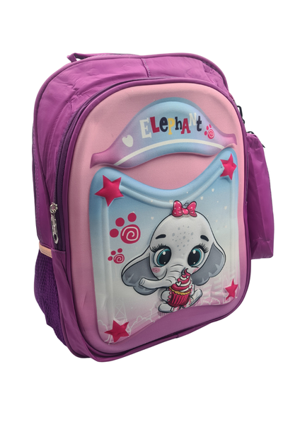 Purple Unicorn Kids School Backpack - Foundation Phase with Rainbow Design