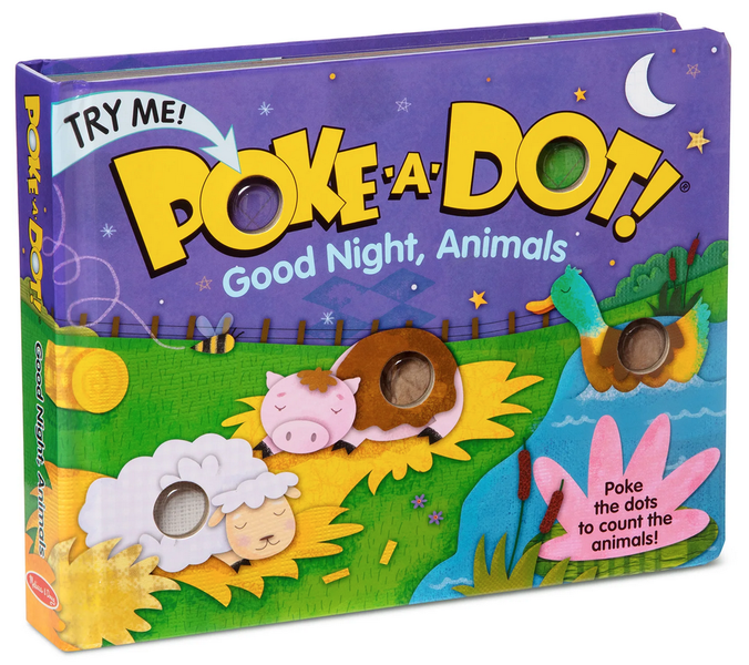 Melissa &amp; Doug Poke-A-Dot Interactive Book - Good Night Animals