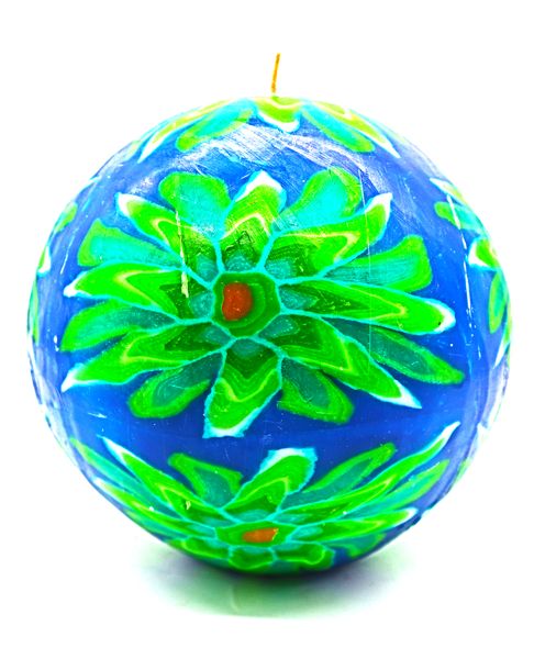 Swazi Hand Made Floral Rounded Candle