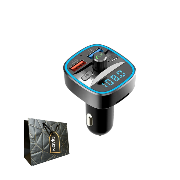 Wireless Car MP3 Player FM Transmitter and USB Charger Incl Noviq Gift Bag